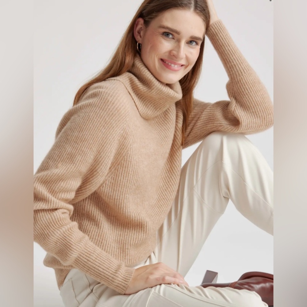 Quince Baby Alpaca Wool Oversized Sweater - Light Grey - XS S
